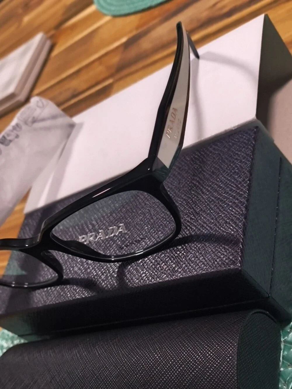 Prada OPR 17ZV Women Glasses in Withe and Black